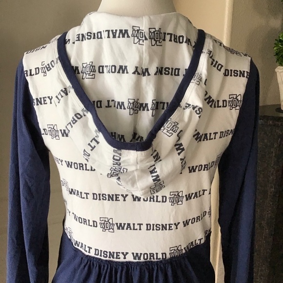 Disneyland Resort Dress MEDIUM Hoodie Walt Disney World ‘71 Navy Blue White RARE - Picture 10 of 16